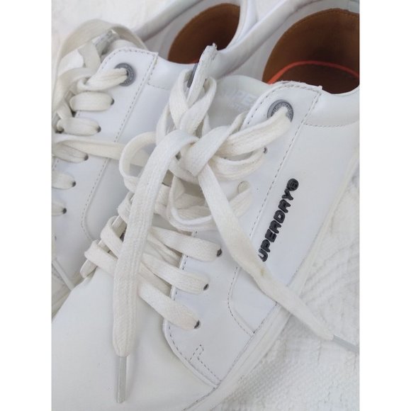 Superdry Men's Truman White Sneakers Lace Up Size US 10 UK 9 PREOWNED - Picture 3 of 16